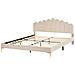 Letto Velluto Sauvian 180 X 200 Cm Beige - Foto miniatura 3