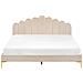Letto Velluto Sauvian 180 X 200 Cm Beige - Foto miniatura 4