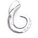 Spilla A Elica Grande In Zama Placcata Argento 9x6cm - Foto miniatura 1
