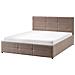 Letto Contenitore Bouclé Massognes 140 X 200 Cm Tortora - Foto miniatura 4