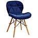 Poltrona cosmetica QS-186 in velluto blu navy - Foto miniatura 1