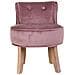Sgabello Imbottita In Legno Rosa 45x46x36/58h - Foto miniatura 3