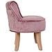 Sgabello Imbottita In Legno Rosa 45x46x36/58h - Foto miniatura 4