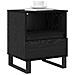 Armadietto per letto con cassetto Rovere Nero 40 x 35 x 50 cm - Foto miniatura 3