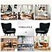 Sedia Moderna Con Motivo Fogliare - Design Semplice E Naturale, Versatile Per Soggiorno E Ufficio, Nero - Foto miniatura 7