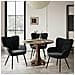 Sedia Moderna Con Motivo Fogliare - Design Semplice E Naturale, Versatile Per Soggiorno E Ufficio, Nero - Foto miniatura 8