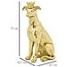 Scultura Cane 3-oro-poliresina-20x12,5x33 Cm - Foto miniatura 8