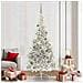 Albero di Natale artificiale con luci integrate Argento 210 cm - Foto miniatura 2