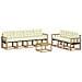 Set di divani da esterno con cuscino 8 pcs Bianco e Crema - Foto miniatura 1