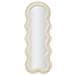 Specchio Da Parete Teddy Wavy In Bouclé Crema 67x166 Cm - Foto miniatura 1