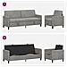 Set di Divani con Storage 2 pz Grigio Chiaro Poliestere - Foto miniatura 3