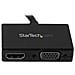 Adattatore DisplayPort a HDMI e VGA - Convertitore audio / video da viaggio DP 2 in 1 - 1920x1200 / 1080p - Nero - Foto miniatura 2