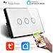 Interruttore Smart Home A 3 Posizioni Touch Wifi Bianco Lkm-smswt03w Lkm Security Cristallo Temperato Controllo A Led Compatibile Con Amazon Echo E Google Home - Foto miniatura 1