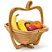 Cestino Portafrutta In Legno Di Bambu, A Forma Di Mela, H X B X T: 30 X 27 X 22.5 Cm, Marrone - Foto miniatura 1