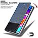 Custodia Compatibile Con Samsung Galaxy A70 In Blu Scuro Nero - Coperchio Protettiva Con Chiusura Magnetica, Funzione Stand E Tasca Per Le Carte - Foto miniatura 4