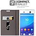 Custodia Compatibile Con Sony Xperia M5 In Grigio Chiaro Marrone - Coperchio Protettiva Con Chiusura Magnetica, Funzione Stand E Tasca Per Le Carte - Foto miniatura 6