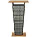 Tavolino Da T? Grigio 60x60x110 Cm Polyrattan E Massello Acacia - Foto miniatura 3