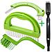 Tile Comune Pennello 4 In 1 Multifunzione Comune Scrubber Cucina Bagno Spazzola Di Pulizia Grout Muffa Brush Cleaner Verde - Foto miniatura 1