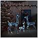 Famiglia di Renne di Natale 300 LED Bianco Freddo in Acrilico - Foto miniatura 1