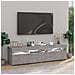 Mobili Porta TV con Luci LED 2 pz Grigio Cemento 75x35x40 cm - Foto miniatura 4