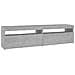 Mobili Porta TV con Luci LED 2 pz Grigio Cemento 75x35x40 cm - Foto miniatura 2