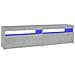 Mobili Porta TV con Luci LED 2 pz Grigio Cemento 75x35x40 cm - Foto miniatura 11