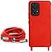 Cover Semirigida Per Samsung Galaxy A53 5g Cordino Nylon Intrecciato 80 Cm Rossa - Foto miniatura 3