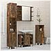 Armadietto Bagno Rovere Fumo 30x30x95 Cm In Legno Multistrato - Foto miniatura 3