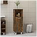 Armadietto Bagno Rovere Fumo 30x30x95 Cm In Legno Multistrato - Foto miniatura 1