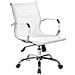 Sedia Con Ruote Asunik \, Poltrona Direzionale Con Braccioli, Sedia Ergonomica Da Ufficio, Bianco, 62x54h92/102 Cm - Foto miniatura 1
