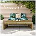 Poggiapiedi Da Giardino 120x80 Cm In Legno Impregnato Di Pino - Foto miniatura 3