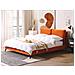 Letto Matrimoniale Velluto Arancione 160 X 200 Cm Melle - Foto miniatura 2
