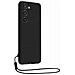 Cover Silicone Per Samsung S23 5g Con Cordino Da Polso Abbinato, Nero - Foto miniatura 1
