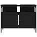 Mobile Lavabo Bagno Nero 60x30x60 Cm In Legno Multistrato - Foto miniatura 4