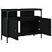 Mobile Lavabo Bagno Nero 60x30x60 Cm In Legno Multistrato - Foto miniatura 7