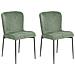 Set Di 2 Sedie Tessuto Verde Ada - Foto miniatura 8