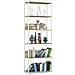 Scaffale stile loft con ripiani in legno, 6 ripiani, 70x32x192 cm, Colore Bianco e Quarcia Artisan - Foto miniatura 1
