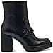 Black Elegant Closed Booties Stivaletti Pelle Scarpe Donna Nero Eu 38, 1-25358-41 001 - Foto miniatura 2