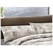 Completo Lenzuola Letto 100% Cotone Made In Italy Disegno Nebula Matrimoniale Beige - Foto miniatura 4