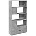 Libreria Grigio Cemento 100x36x189 Cm In Legno Multistrato - Foto miniatura 2