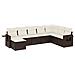 Set Divani Da Giardino 8 Pz Con Cuscini Marrone In Polyrattan - Foto miniatura 1