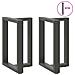 Gambe Tavolo Pranzo A T 2pz Antracite 60x35x(72-73)cm Acciaio - Foto miniatura 3