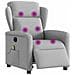 Poltrona Reclinabile Massaggio Elettrica Grigio Nuvola Tessuto - Foto miniatura 3