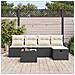 Set Divano da Giardino 6 Pezzi con Cuscini Nero Polyrattan,  Divano da Giardino 2 Posti con Storage e Cuscini Nero Polyrattan - Foto miniatura 3