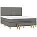 Giroletto a Molle con Materasso Grigio Scuro 160x200 cm Tessuto - Foto miniatura 3