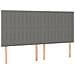 Giroletto a Molle con Materasso Grigio Scuro 160x200 cm Tessuto - Foto miniatura 5