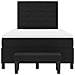 Letto Box Spring con Materasso e Panchina Nera 120x200 cm Tessuto - Foto miniatura 9
