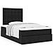 Struttura Letto Pouf con Materasso Nero 120x200 cm in Tessuto - Foto miniatura 4