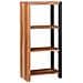 Libreria Marrone, Nero 50 x 30 x 110 cm - Foto miniatura 3