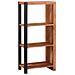 Libreria Marrone, Nero 50 x 30 x 110 cm - Foto miniatura 6